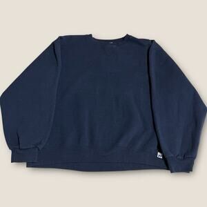 Vintage Russell Athletic Black Blue Sweatshirt Dri-Power Mens Medium 90s Y2K